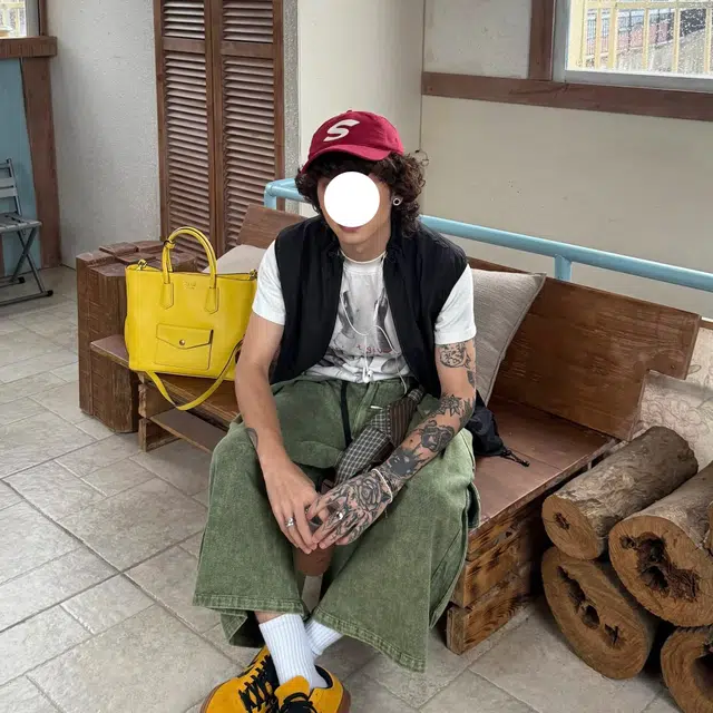 冈哉 美式潮牌高街复古山系户外机能风口袋拼接简约设计透气亲肤街头痞帅舒适百搭宽松休闲落肩垂感直筒开衫无袖马甲 男女同款