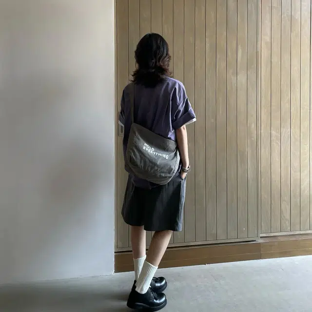 冈哉 美式户外复古做旧耐磨宽松休闲百搭舒适透气撞色纽扣重磅水洗纯色棉工装短袖衬衫 男女同款