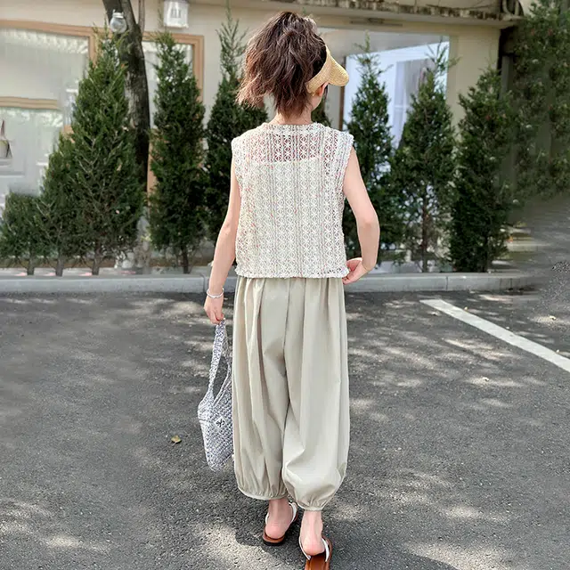 泰迪珍藏长裤 潮流洋气百搭简约时髦亲肤个性 米杏色 儿童款