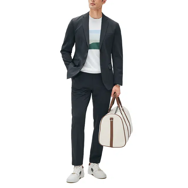 丹宁哲学 抗皱免烫天丝四面弹春秋季西装 男款