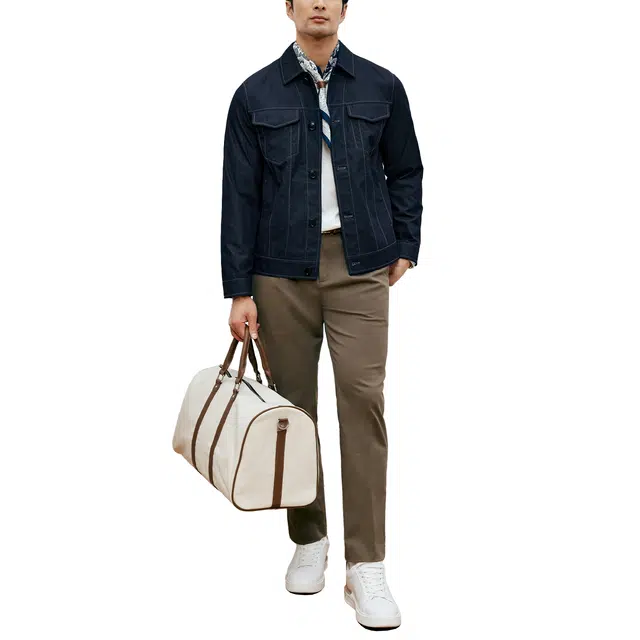 丹宁哲学 牛仔风格原色韩国翻领外套夹克 男款