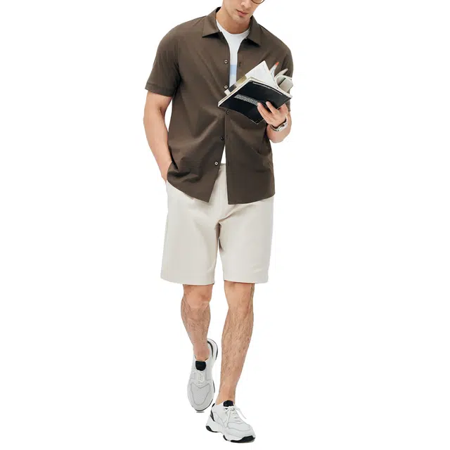 丹宁哲学 高端超细久洗如新舒适透气短袖衬衫 男款