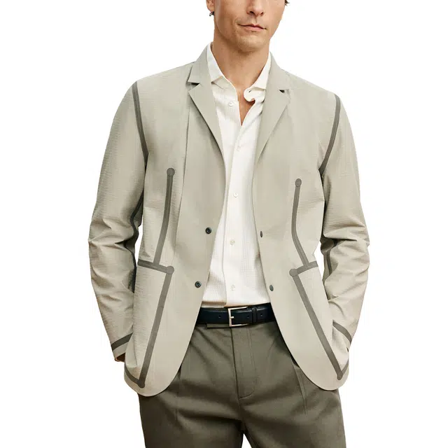 丹宁哲学 高端无缝贴合工艺抗皱易打理休闲西装 男款