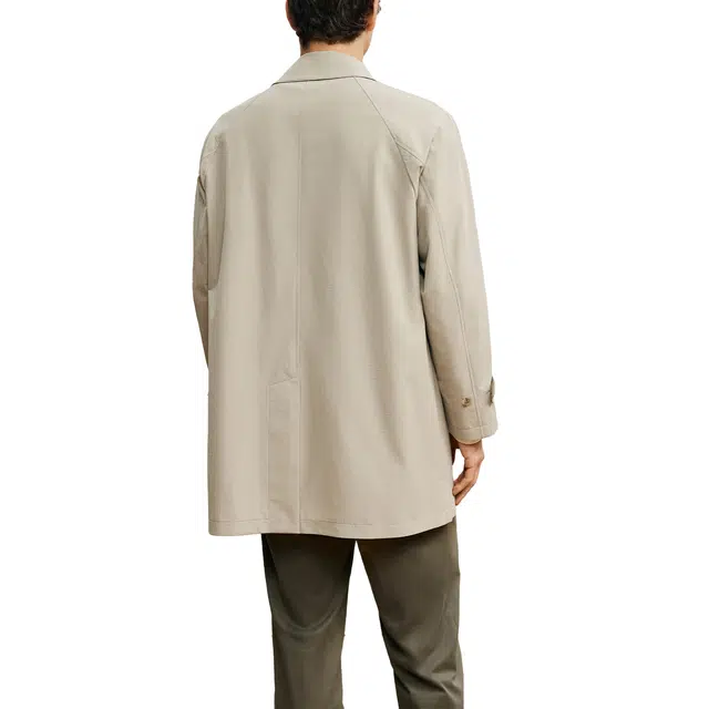 丹宁哲学 防风防水抗皱高级感纯色插肩外套风衣 男款