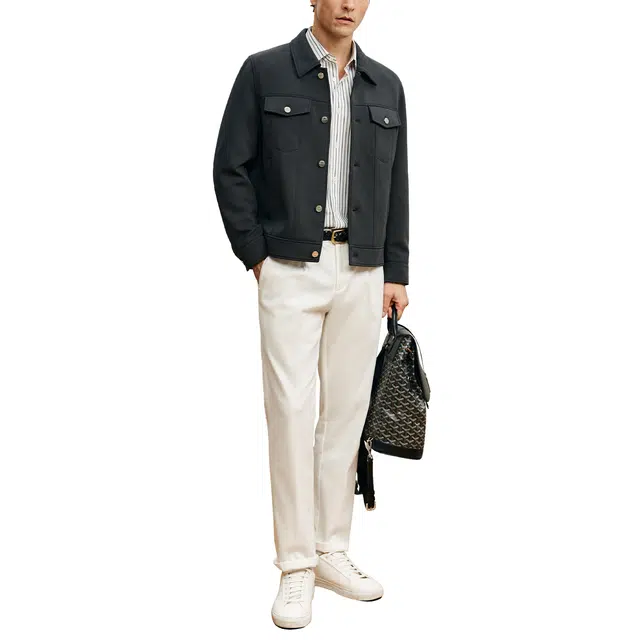 丹宁哲学 莫代尔棉空气层面料牛仔外套夹克 男款