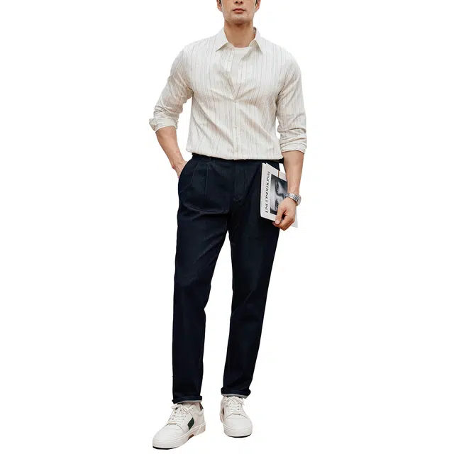 丹宁哲学 时尚个性舒适通勤潮流设计感长袖衬衫 男款