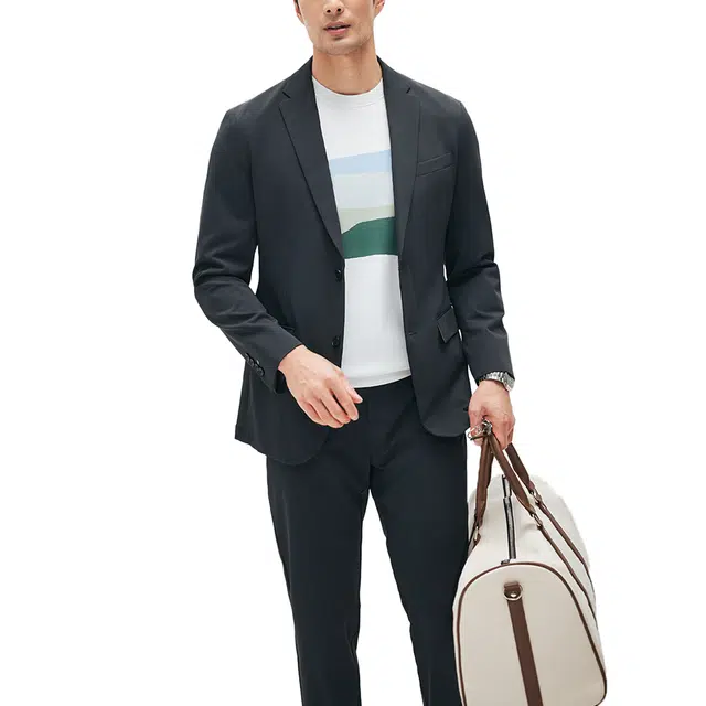 丹宁哲学 抗皱免烫天丝四面弹春秋季西装 男款