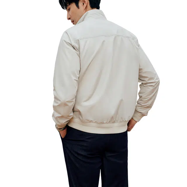 丹宁哲学 纯色舒适百搭简约休闲夹克外套 男款 米灰色