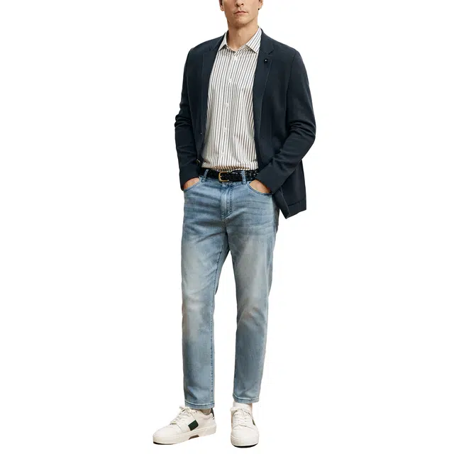 丹宁哲学 高档舒适针织休闲时尚百搭西装 男款