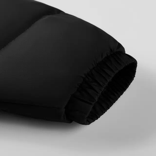 安踏儿童 跑训基础百搭  舒适保暖冬季四防面包羽绒服 男女大小童  黑