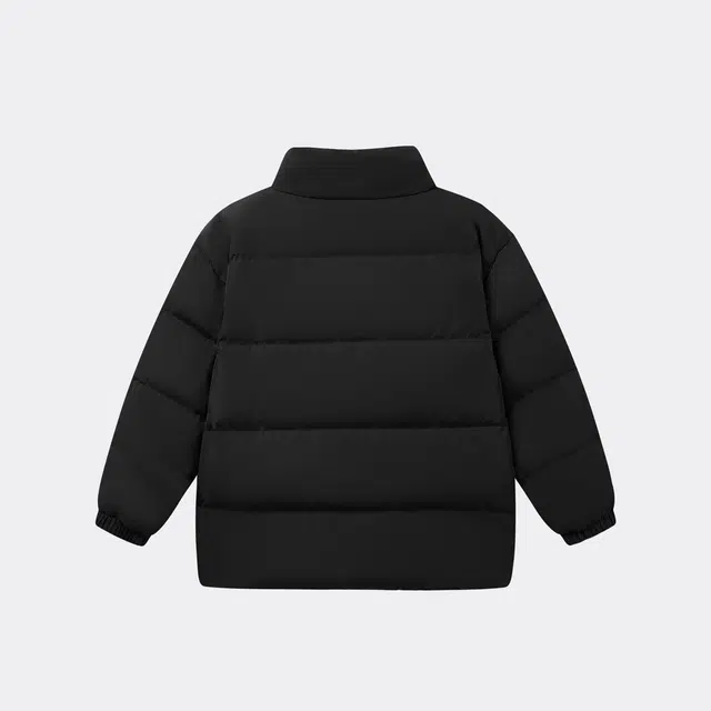 安踏儿童 跑训基础百搭  舒适保暖冬季四防面包羽绒服 男女大小童  黑