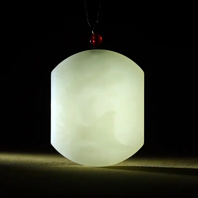 白泽宇宙 龙凤呈祥 喜上加喜龙凤 新中式国潮平安无事牌 #好运 和田玉项链 青白玉 男女同款情侣款