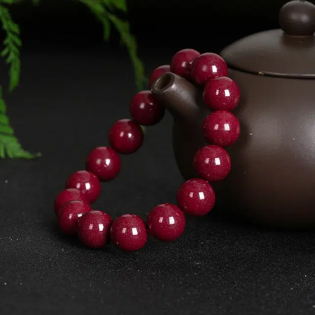 白泽宇宙 新中式中国风简约路路通小众设计高级感 #好运再造辰砂 朱砂 玉石手串 男女同款情侣款
