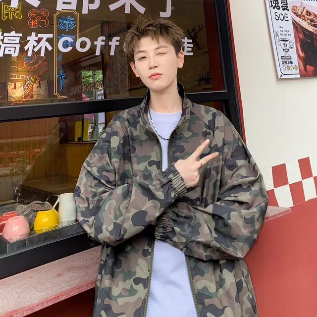 法文箱子 工装迷彩轻薄速干皮肤衣高级感痞帅冲锋衣夹克 男女同款