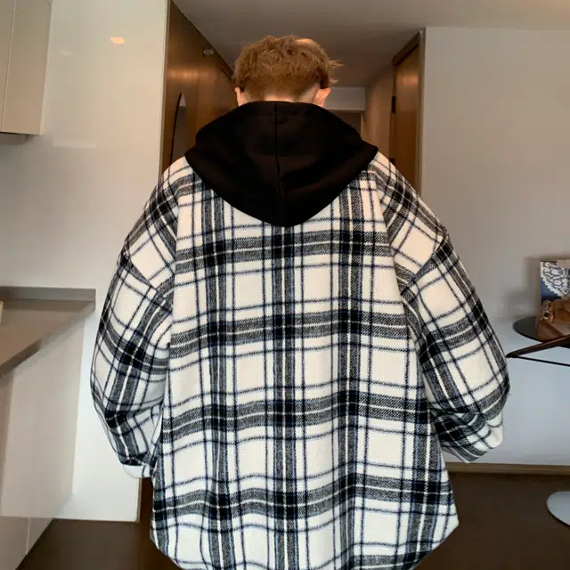 法文箱子 秋季港风潮男时尚舒服简约无性别白底大码刺绣长袖连帽外套衬衫 男女同款