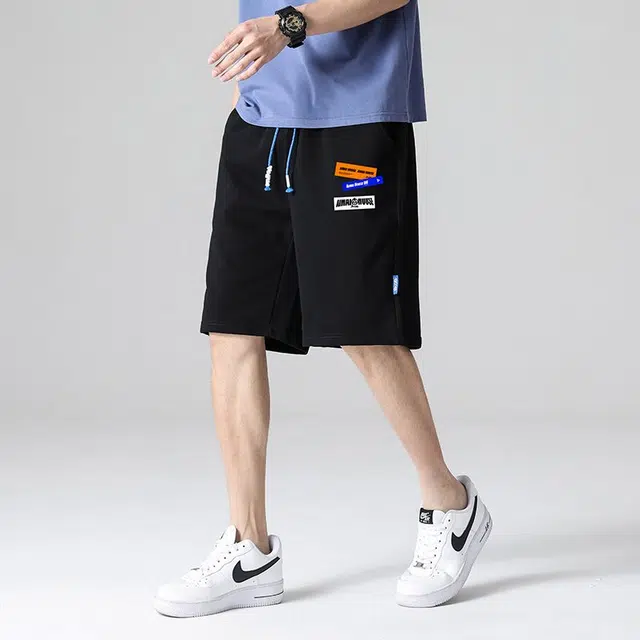 法文箱子 宽松工装运动沙滩冰丝薄款速干休闲短裤 男款