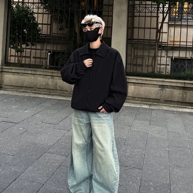 法文箱子 春秋季美式潮牌高级感痞帅飞行员软壳冲锋衣外套翻领棒球服夹克 男女同款