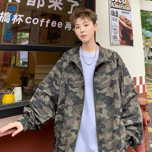 法文箱子 工装迷彩轻薄速干皮肤衣高级感痞帅冲锋衣夹克 男女同款