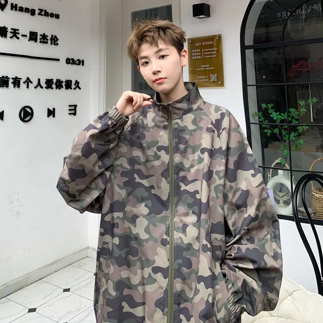 法文箱子 工装迷彩轻薄速干皮肤衣高级感痞帅冲锋衣夹克 男女同款