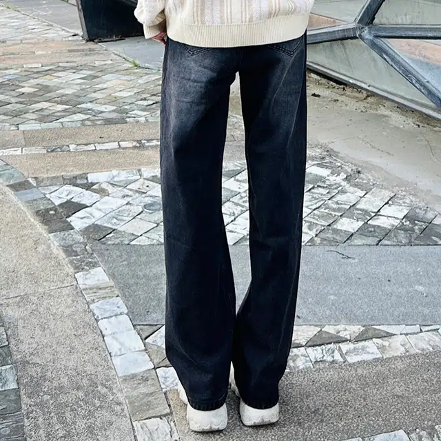 法文箱子 美式高街潮流创意学院风花朵植物元素印花休闲直筒复古做旧日常百搭显高垂感阔腿牛仔裤 男女同款