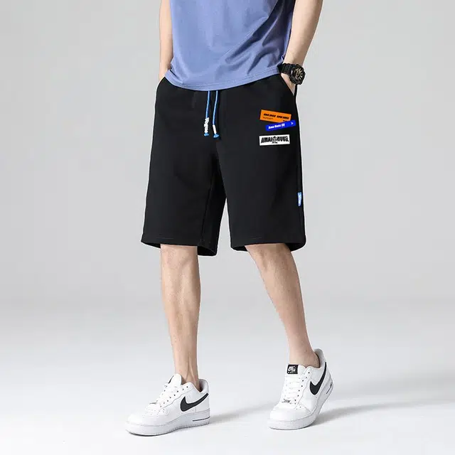 法文箱子 宽松工装运动沙滩冰丝薄款速干休闲短裤 男款