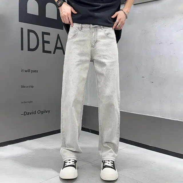 尘映 高端宽松百搭美式潮牌休闲长裤户外穿搭牛仔裤 男款