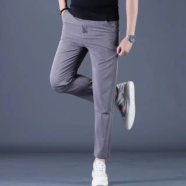 尘映 九分裤修身小脚裤潮流显瘦薄款春夏休闲裤 男款