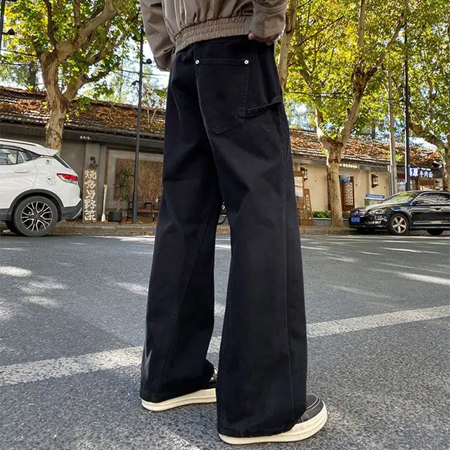 尘映 复古潮流个性拼接设计舒适亲肤百搭日常通勤款休闲裤 男女同款
