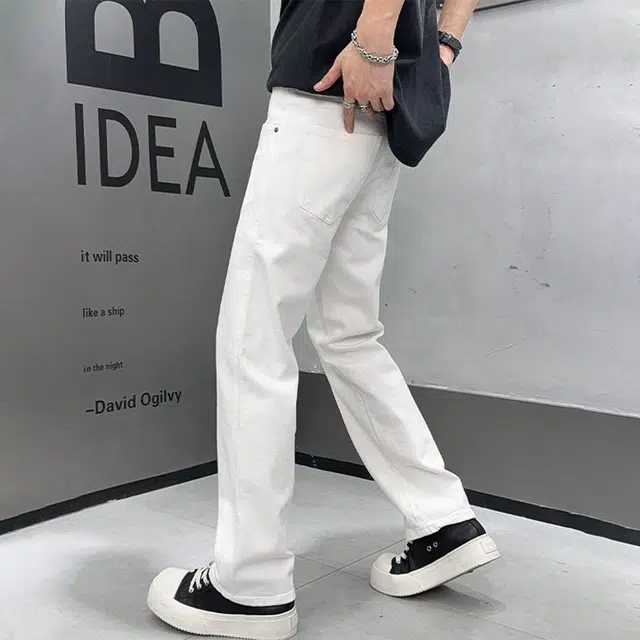 尘映 宽松百搭美式潮牌休闲长裤户外穿搭牛仔裤 男款