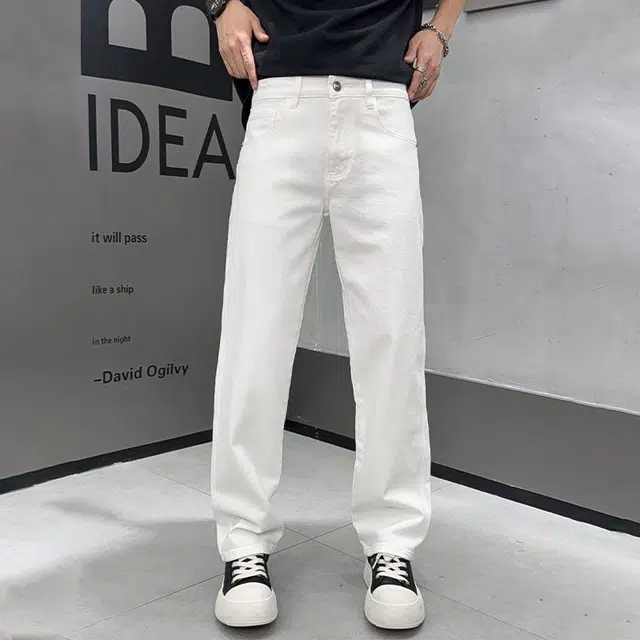 尘映 宽松百搭美式潮牌休闲长裤户外穿搭牛仔裤 男款