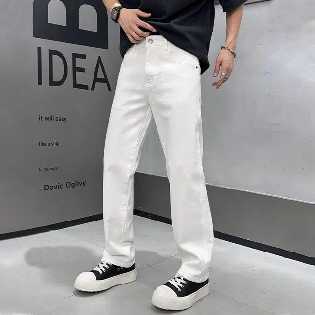 尘映 宽松百搭美式潮牌休闲长裤户外穿搭牛仔裤 男款