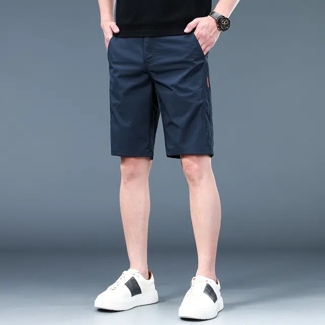 炳盛 高端夏季商务弹力百搭透气五分裤休闲短裤 男女同款