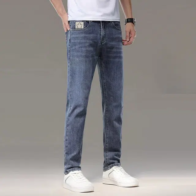 炳盛 高端夏季超薄牛仔裤男弹力百搭修身直筒透气休闲长裤子男装 男女同款