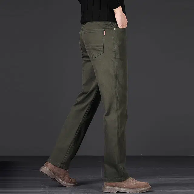 炳盛 春秋季宽松直筒弹力高端商务百搭休闲长裤牛仔裤 男女同款