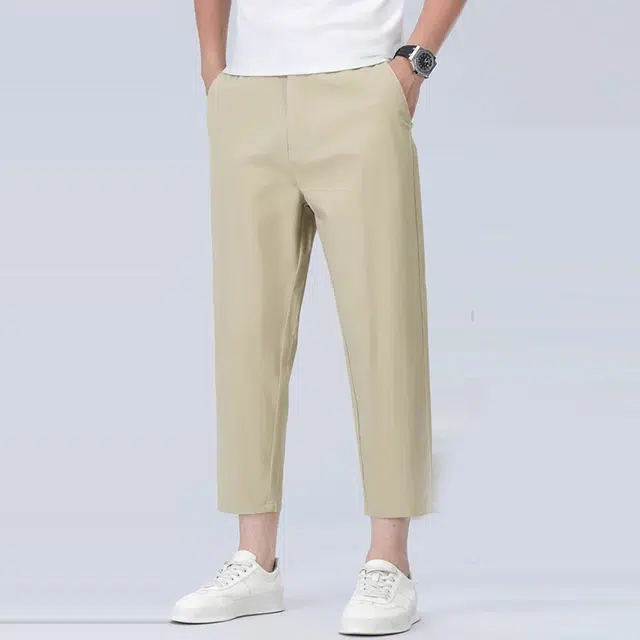 炳盛 夏季薄款弹力直筒宽松凉感休闲裤 男女同款