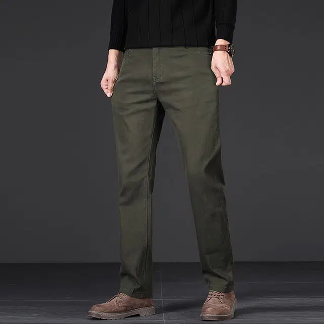 炳盛 春秋季宽松直筒弹力高端商务百搭休闲长裤牛仔裤 男女同款