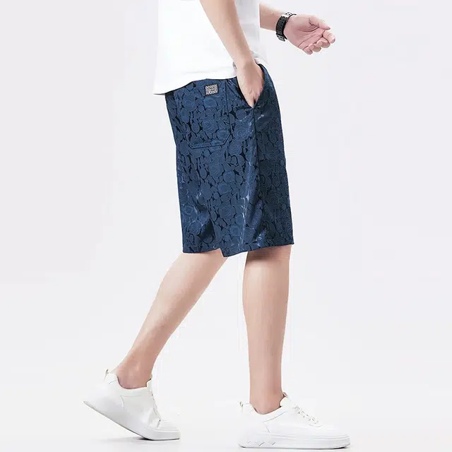 炳盛 薄款提花直筒百搭透气休闲短裤 男女同款