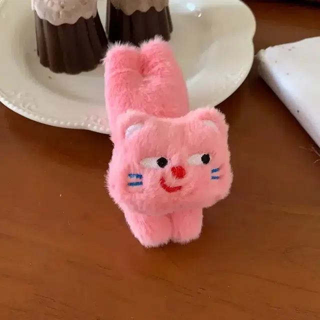 希铃 可爱趣味眨眼五色小猫 毛绒 发夹 女款