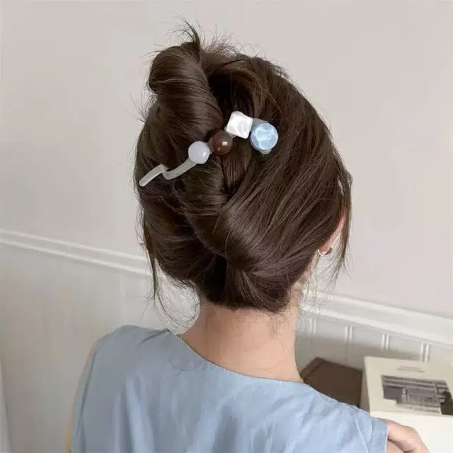 希铃 高级感彩色扭扭 树脂 发夹 女款