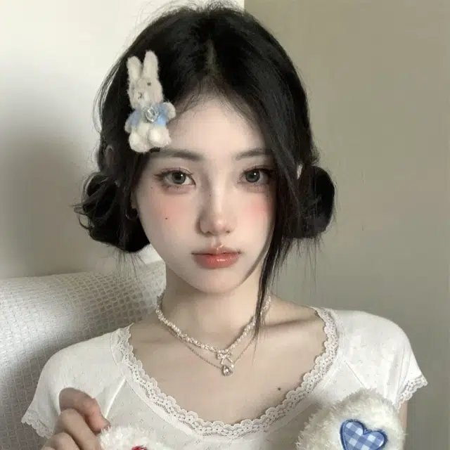 希铃 甜美小兔子可爱 合金 发夹 女款