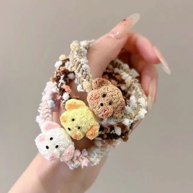 希铃 彩色可爱百搭高弹力 棉麻 头绳 女款