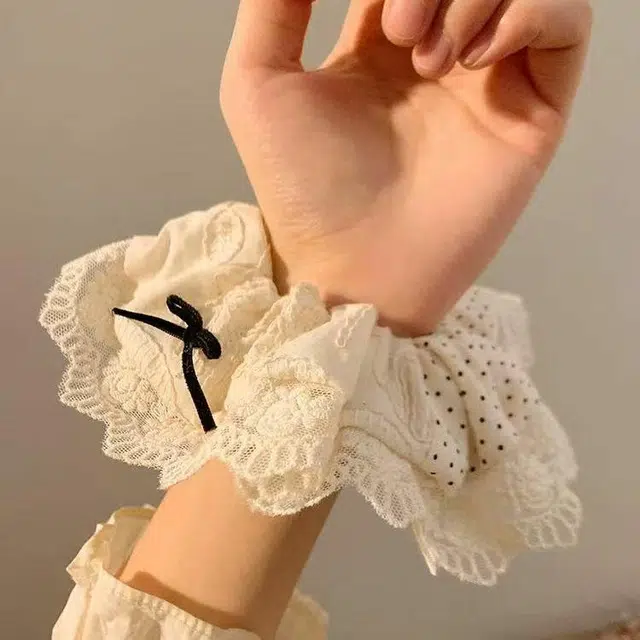 希铃 韩系波点大肠高级感 蕾丝 发圈 女款