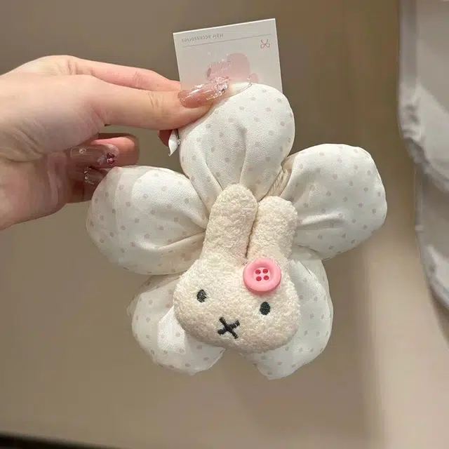 希铃 高颜值可爱甜心卡通兔兔 布艺 发圈 女款