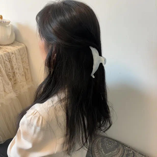 希铃 蓝色渐变海豚 半抓 全抓  鲨鱼夹 浪漫海边度假 温柔简约百搭  高级感 醋酸 发夹 女款