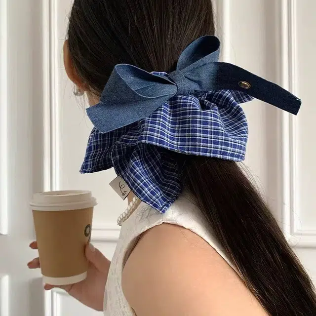 希铃 复古高级感蝴蝶结#好运 布艺 发圈 女款