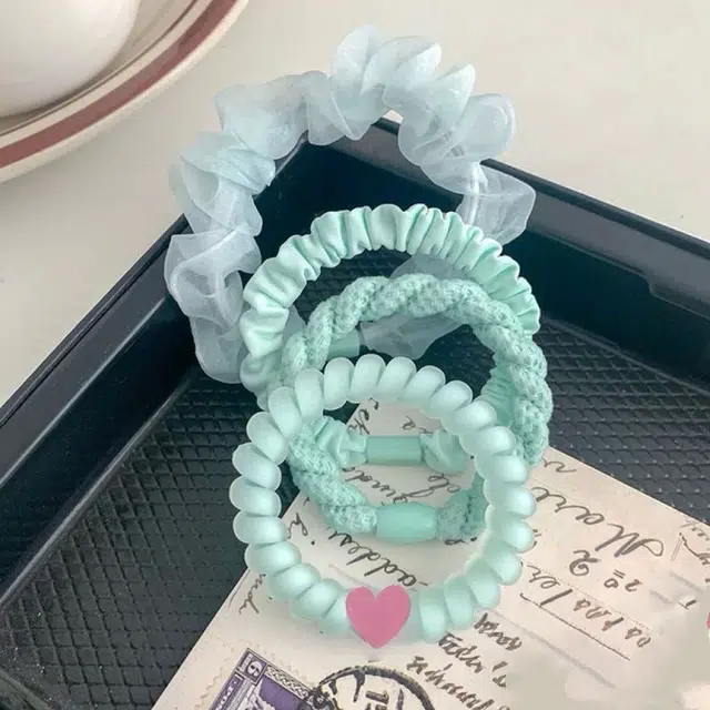 希铃 超仙薄荷绿小清新甜美 布艺 发圈 女款