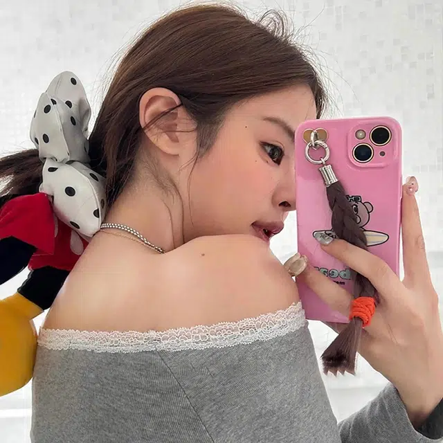 希铃 卡通米奇屁屁 棉麻 发圈 女款