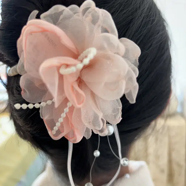 希铃 花朵 温柔流苏 甜美  百搭仙浪漫 唯美 少女心 亚克力 发夹 女款