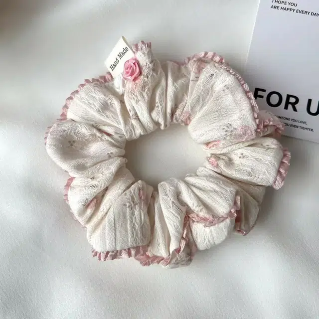 希铃 法式芭蕾风高级感花朵蕾丝 布艺 发圈 女款