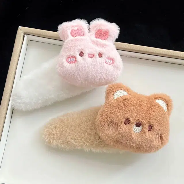 希铃 可爱小熊小兔 聚酯纤维 发夹 女款